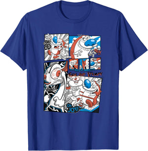 Ren and Stimpy It's So Good To Be Alive Panel Classic Comic T-Shirt - T-Shirt | Royal