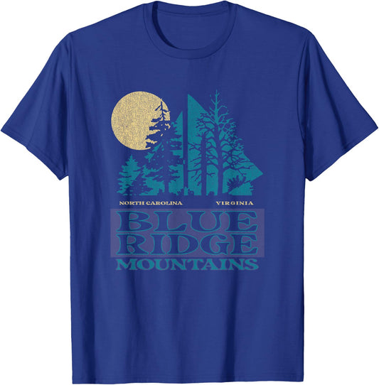 Blue Ridge Mountains National Park Vintage Scenic T-Shirt - T-Shirt | Royal