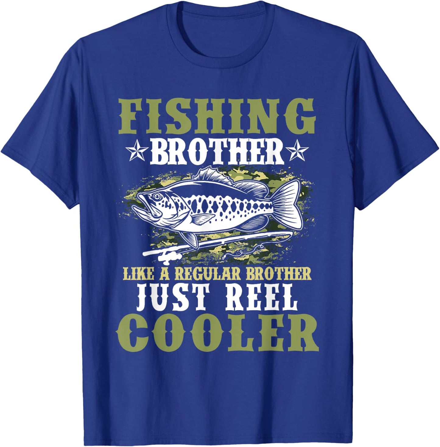 Fishing Shirt Boys Fisherman Funny Bass Fishing Brother T-Shirt - T-Shirt | Royal