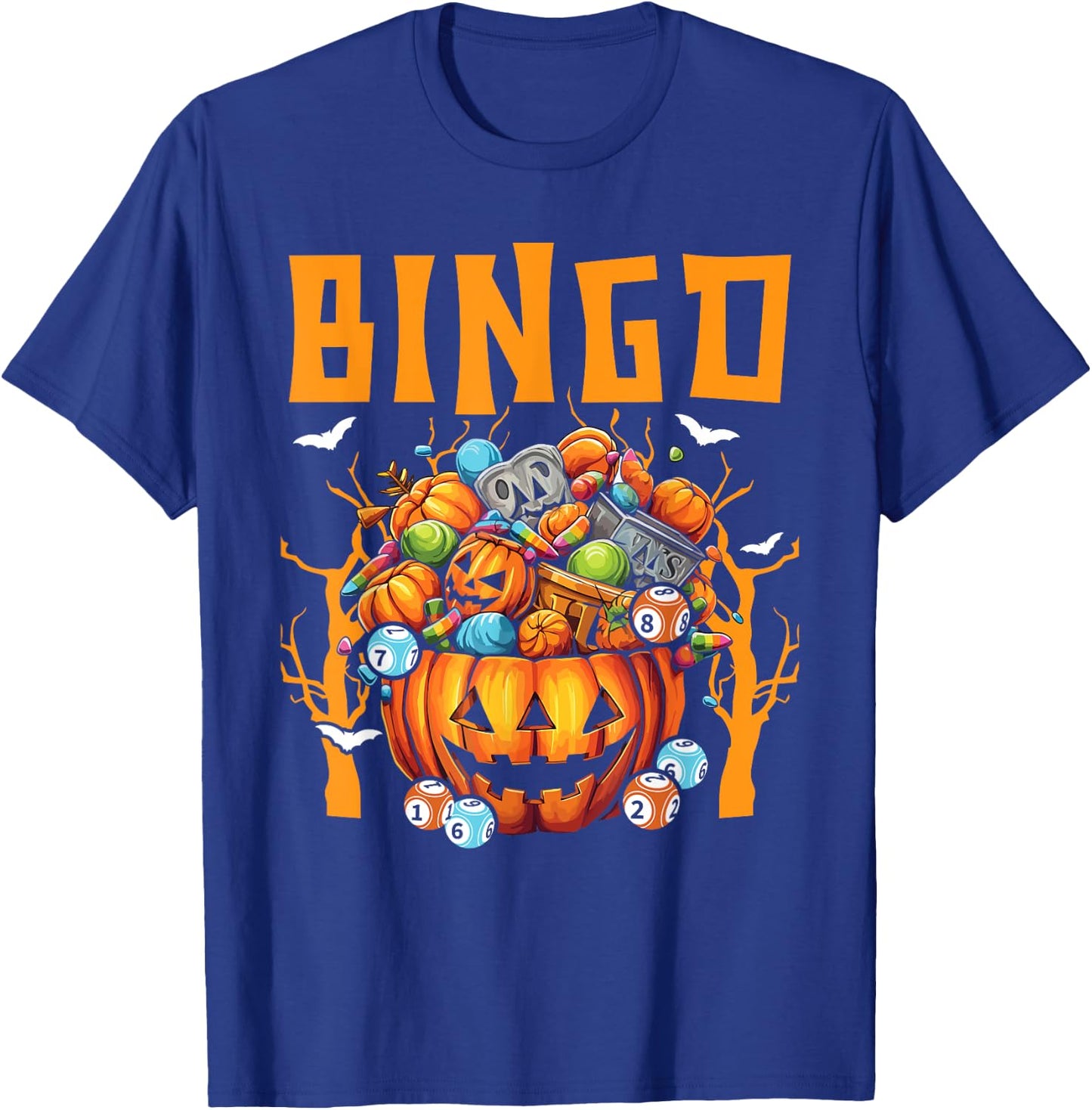 Bingo Halloween Trick Or Treat Bingo Player Bingo Caller T-Shirt - T-Shirt | Royal
