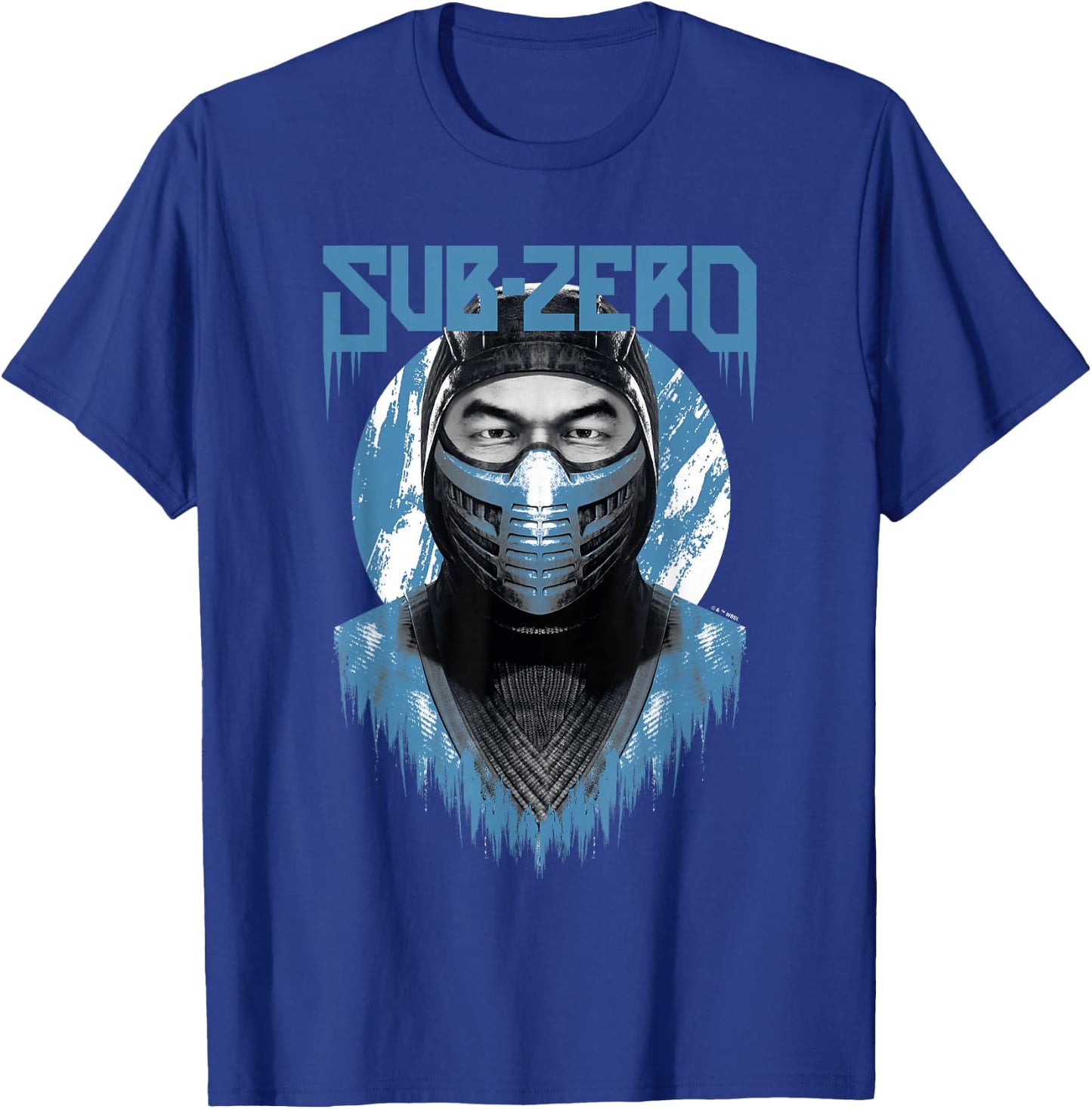 Mortal Kombat Klassic Sub-Zero Big Face Bust Portrait Logo T-Shirt - T-Shirt | Royal