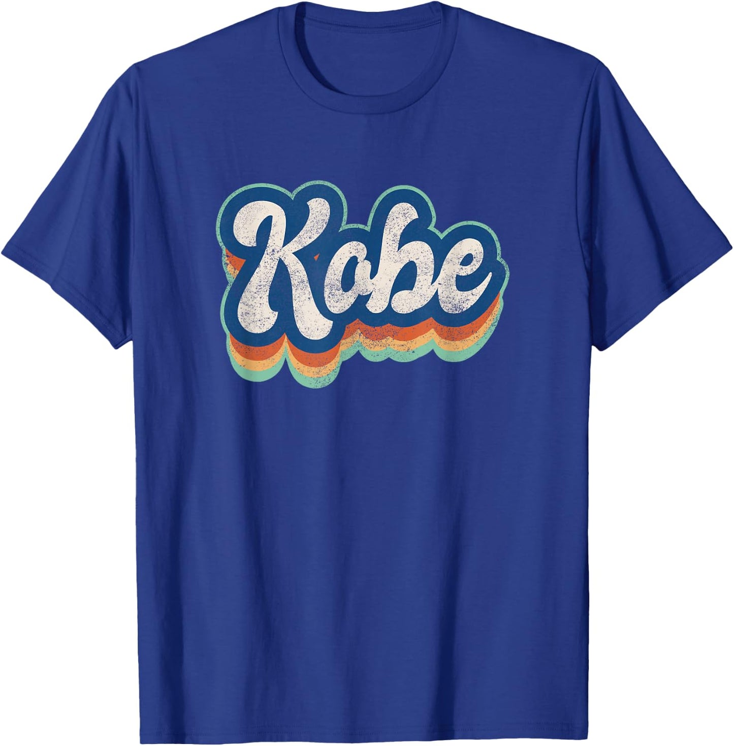 Kobe First Name Boy Vintage Style 70s 80s Personalized T-Shirt - T-Shirt | Royal