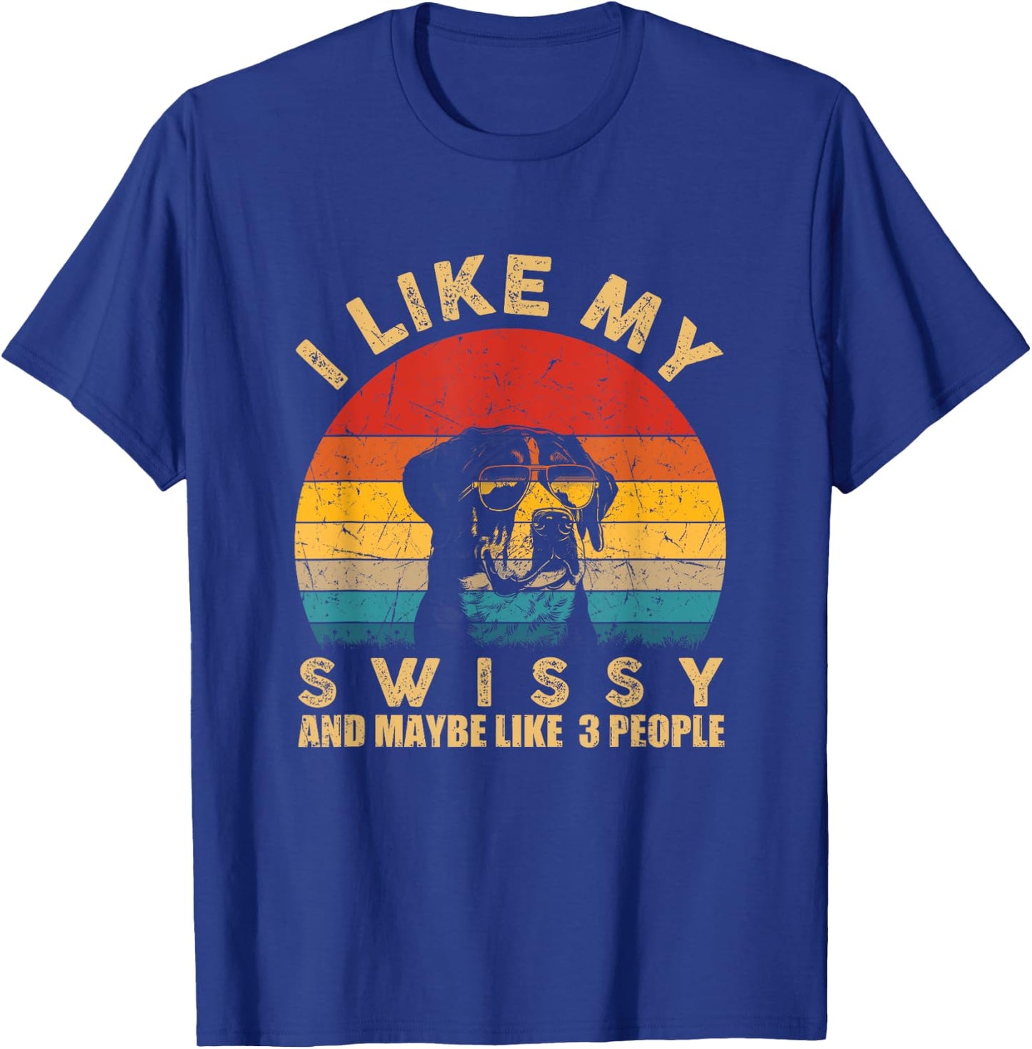 I Like My Swissy Dog Pet Lover Gifts Funny Dog Retro Vintage T-Shirt - T-Shirt | Royal