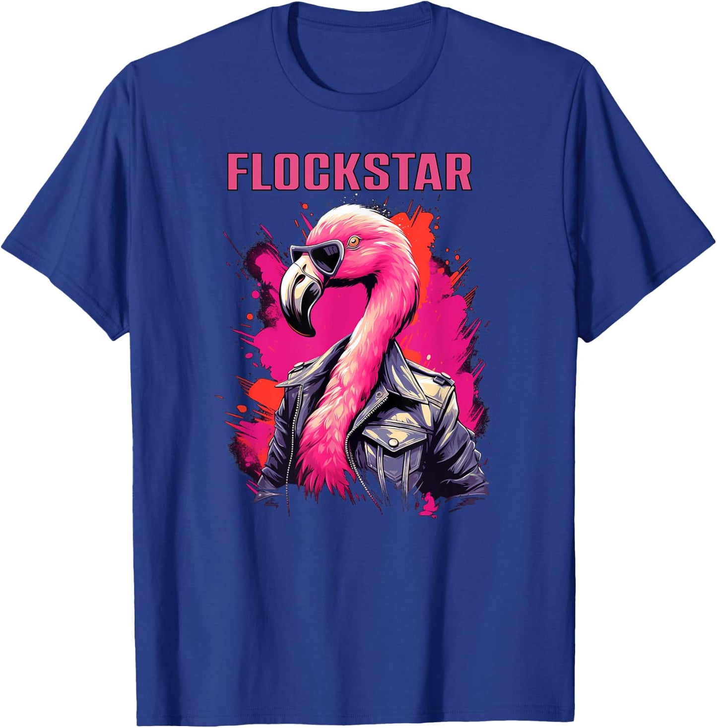 Cool Rockstar Flamingo T-Shirt - T-Shirt | Royal