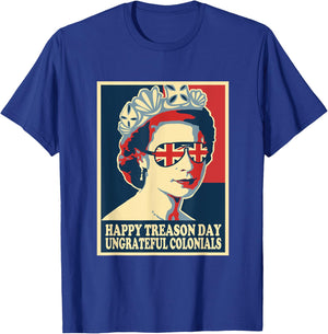 Retro Happy Treason Day 4th Of July British Colonials Flag T-Shirt - T-Shirt | Royal