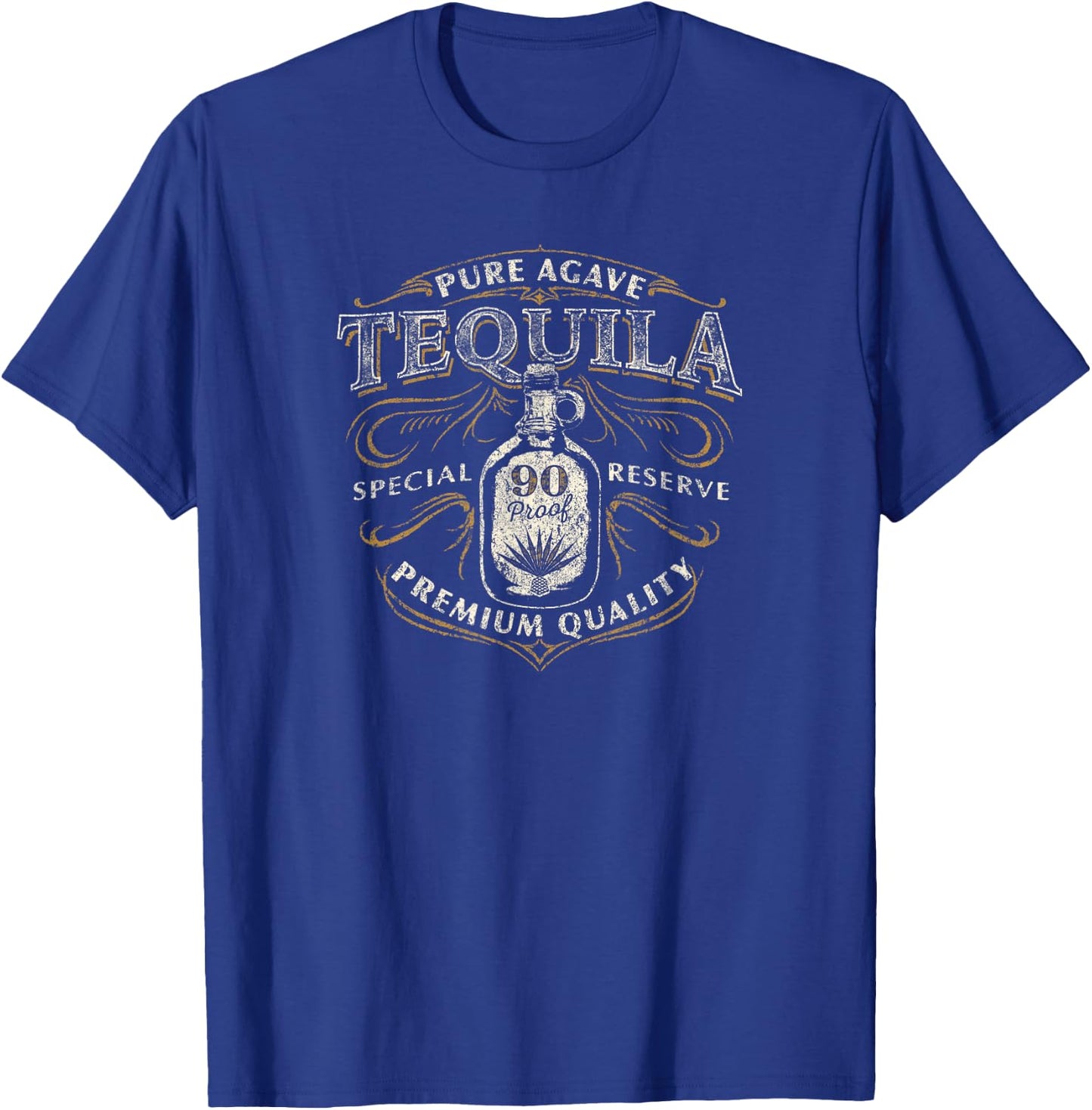 Trendy Classic Centered Pure Agave Tequila T-Shirt - T-Shirt | Royal
