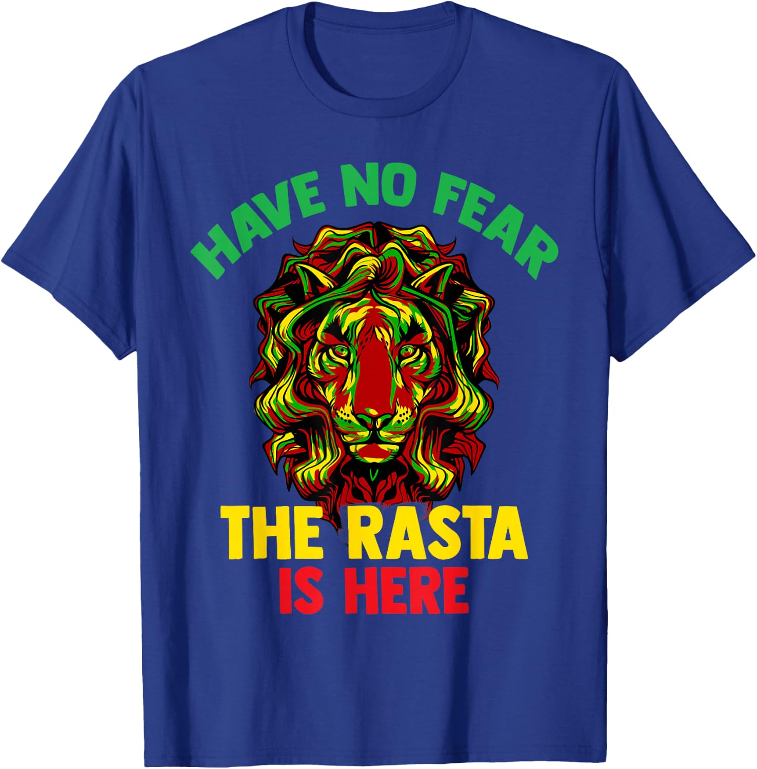 Rastafari Shirt Gift Raggea Reggaeton Flag Lion T-Shirt - T-Shirt | Royal