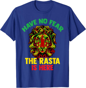 Rastafari Shirt Gift Raggea Reggaeton Flag Lion T-Shirt - T-Shirt | Royal