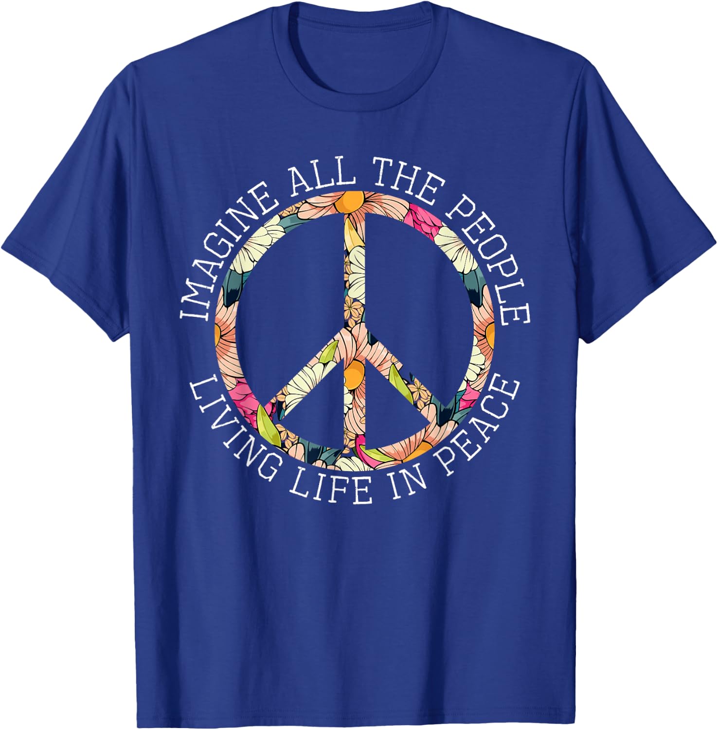 Hippie Costume 60s 70s Peace Vintage Lover Retro Nostalgic T-Shirt - T-Shirt | Royal