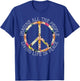 Hippie Costume 60s 70s Peace Vintage Lover Retro Nostalgic T-Shirt - T-Shirt | Royal