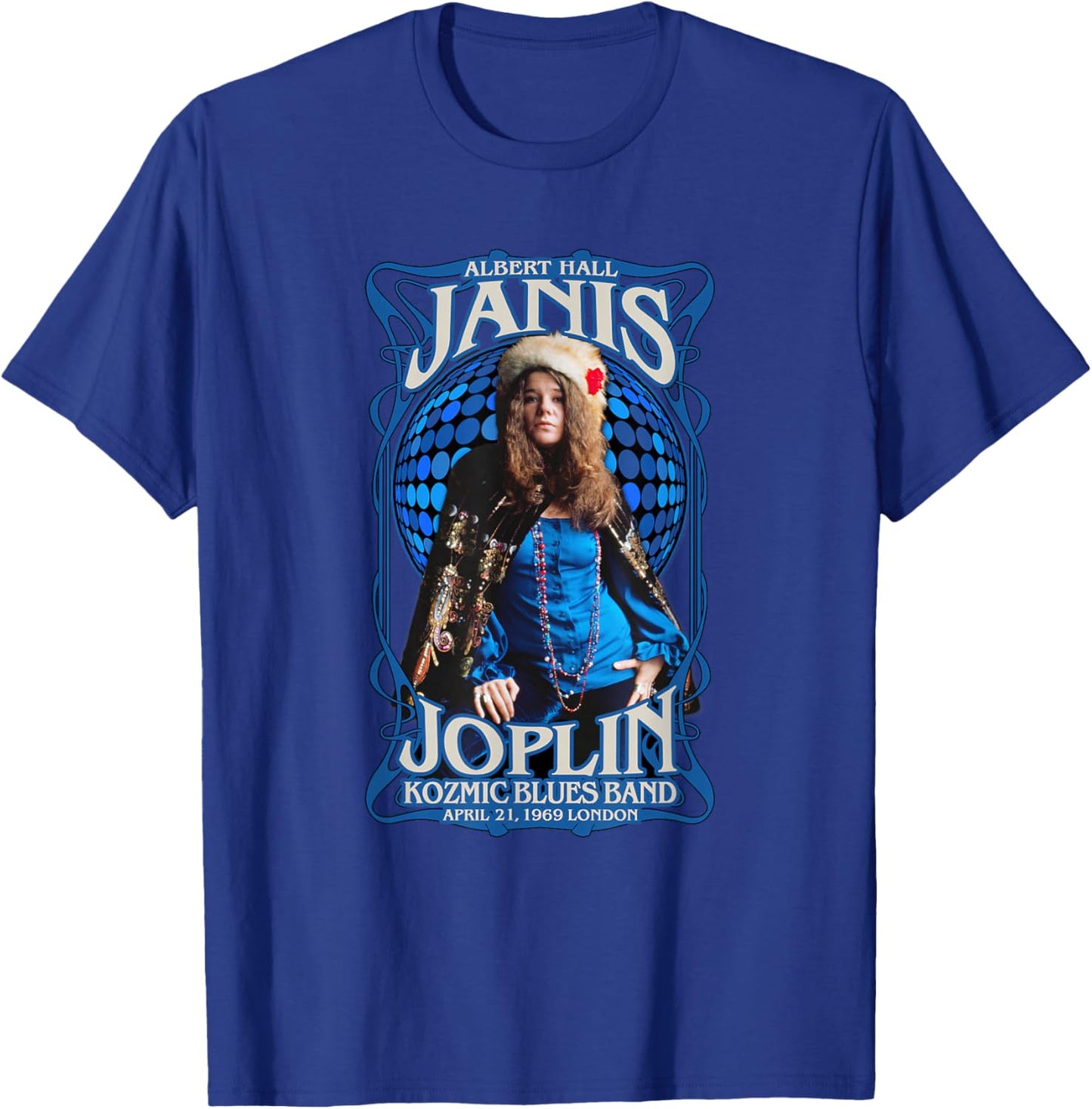 Janis Joplin Albert Hall 1969 Baron Wolman Photo T-Shirt - T-Shirt | Royal