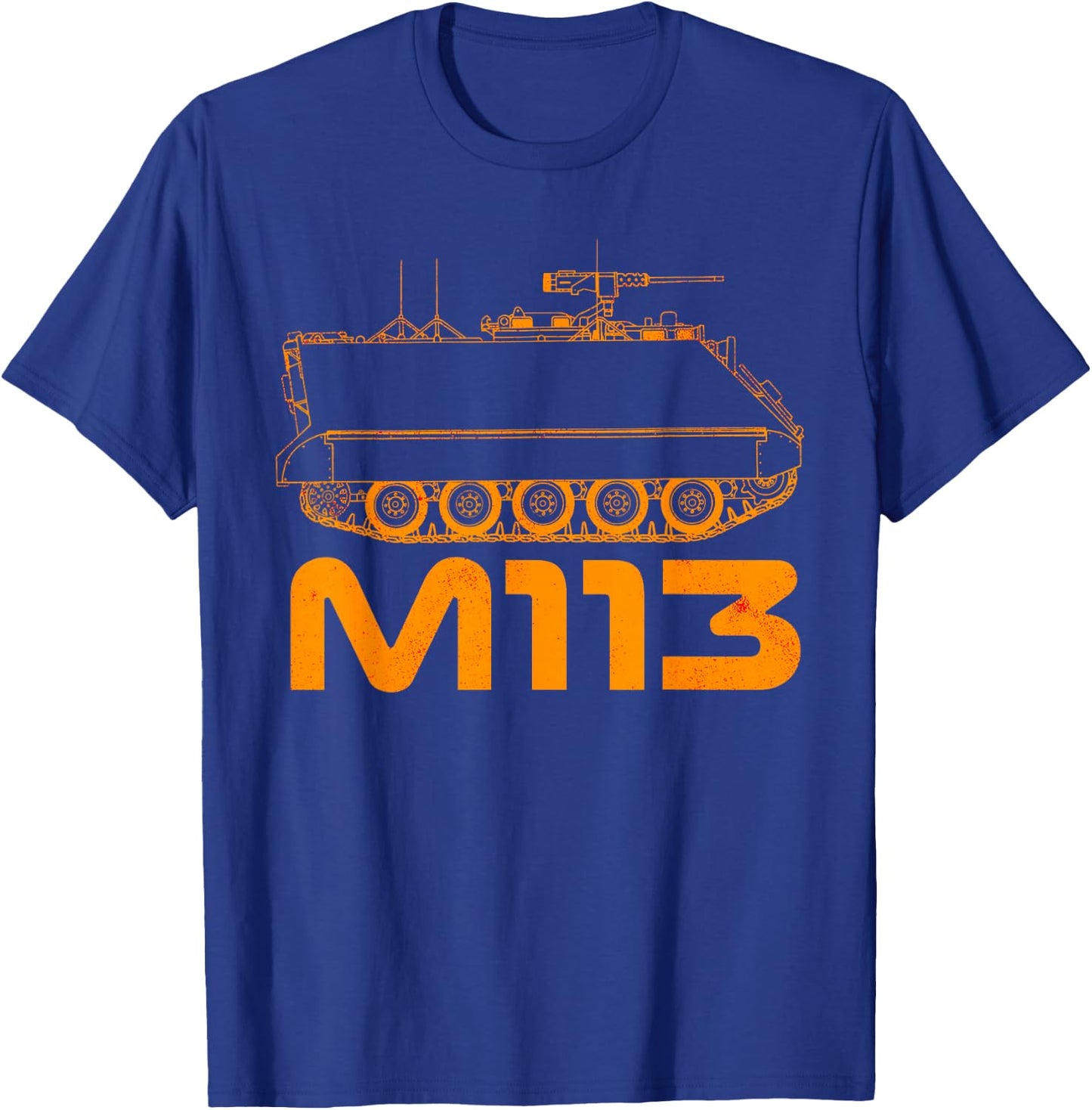 M113 Armored Personnel Carrier USA America American Military T-Shirt - T-Shirt | Royal
