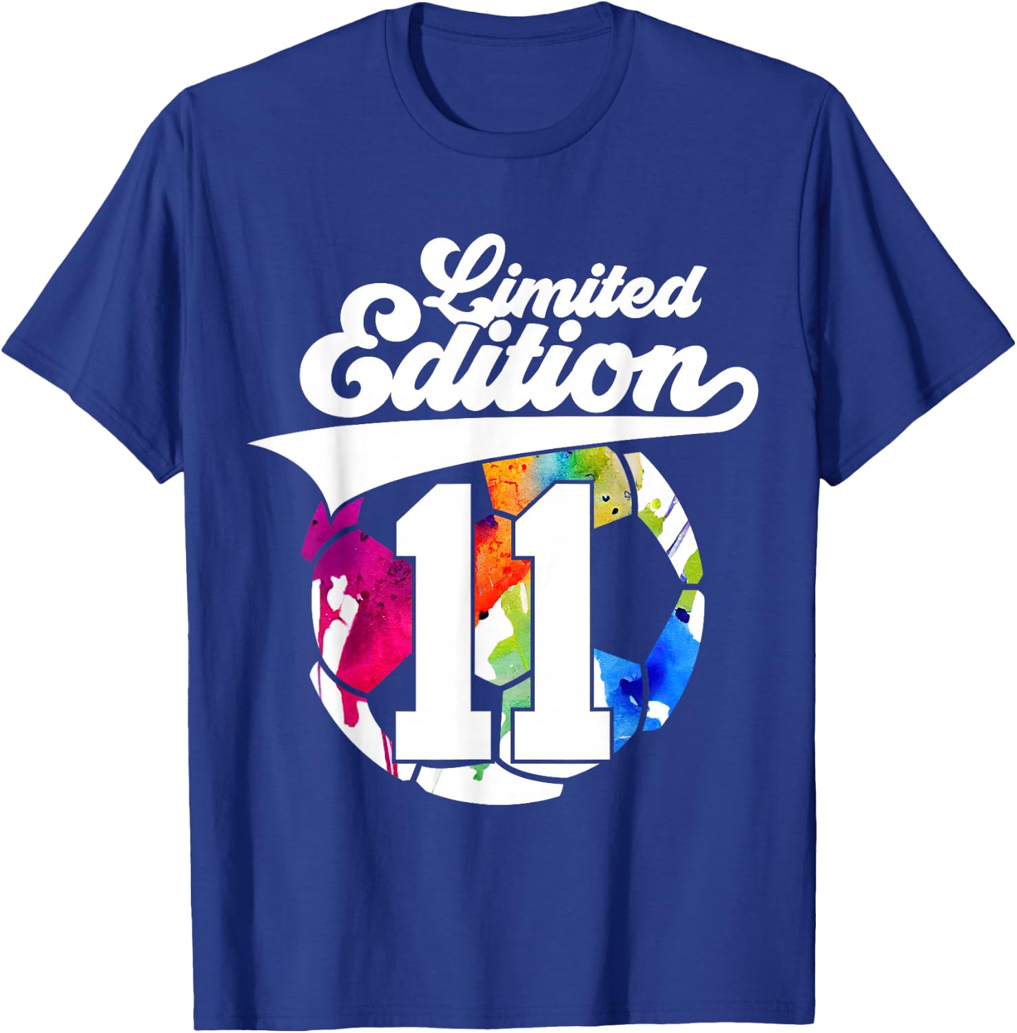Limited Edition 11 Years Soccer 11th Birthday T-Shirt - T-Shirt | Royal