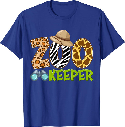 Zookeeper Costume Safari Trip African Savanna Animals Theme T-Shirt - T-Shirt | Royal
