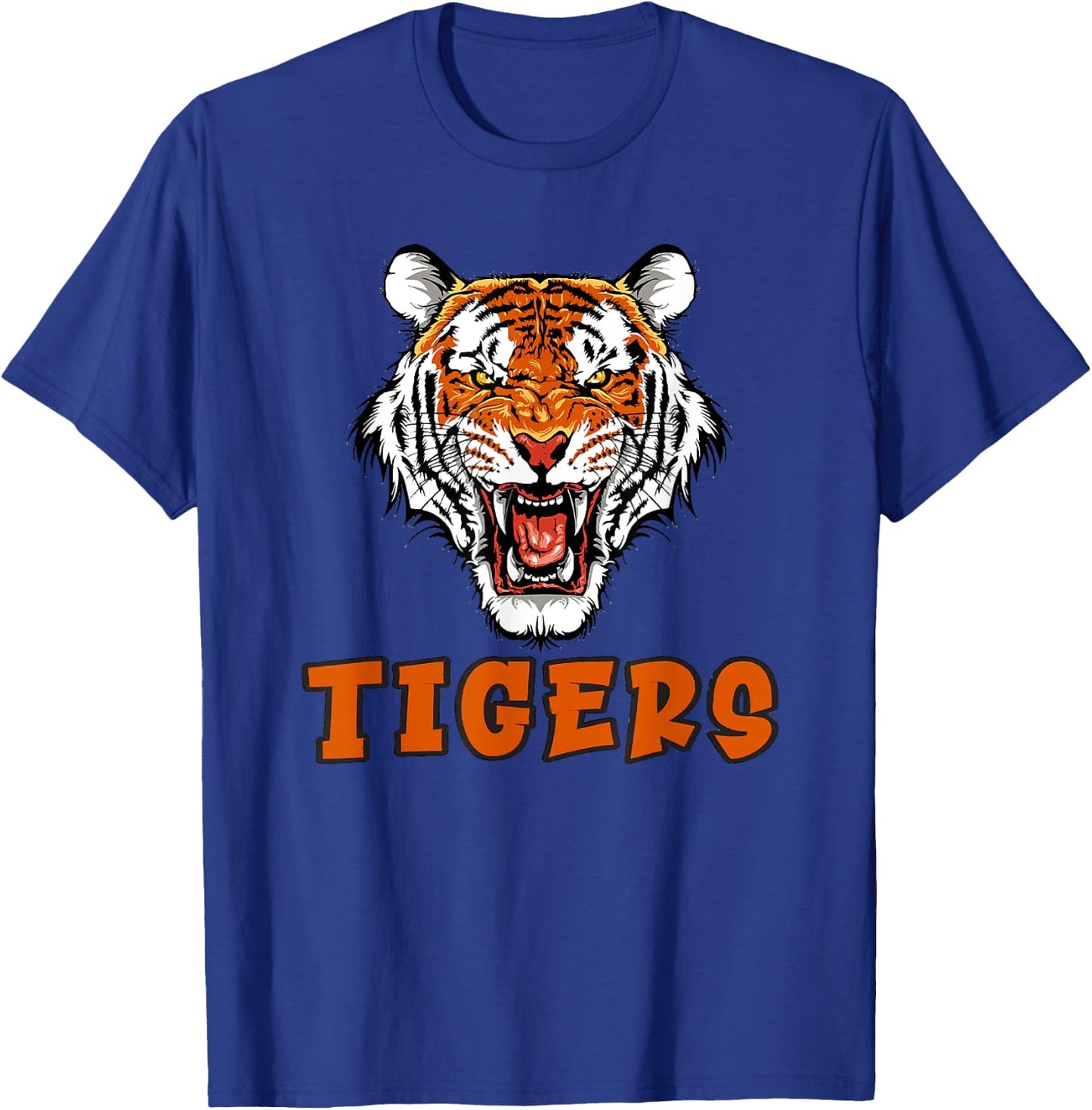 Tigers Swash School Spirit Orange Black t shirt T-Shirt - T-Shirt | Royal