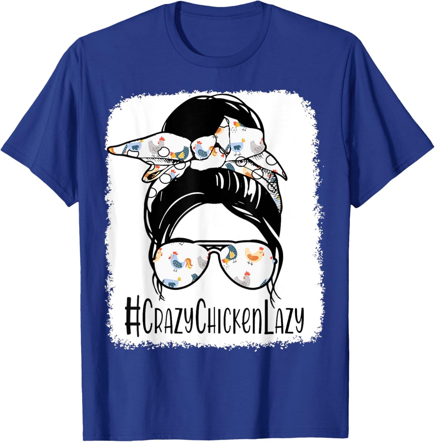 Crazy Chicken Lady Shirt Women Mama Hen Mothers Day Farm Mom T-Shirt - T-Shirt | Royal
