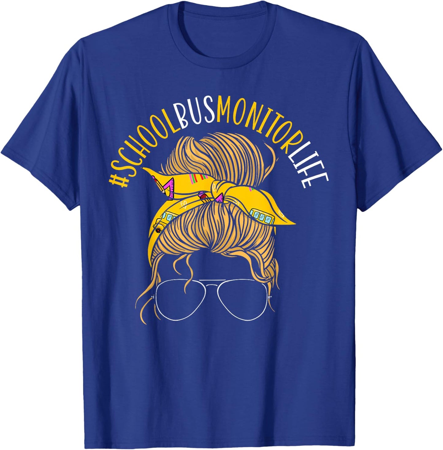 School Bus Monitor Bus Aide Attendant Bus Monitor T-Shirt - T-Shirt | Royal