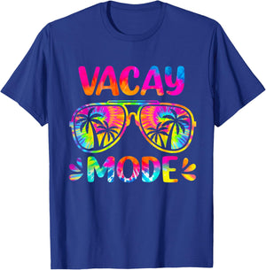 Vacay Mode Palm Tree Beach Vacation Summer Getaway Holiday Women Girls Kids T-Shirt - T-Shirt | Royal