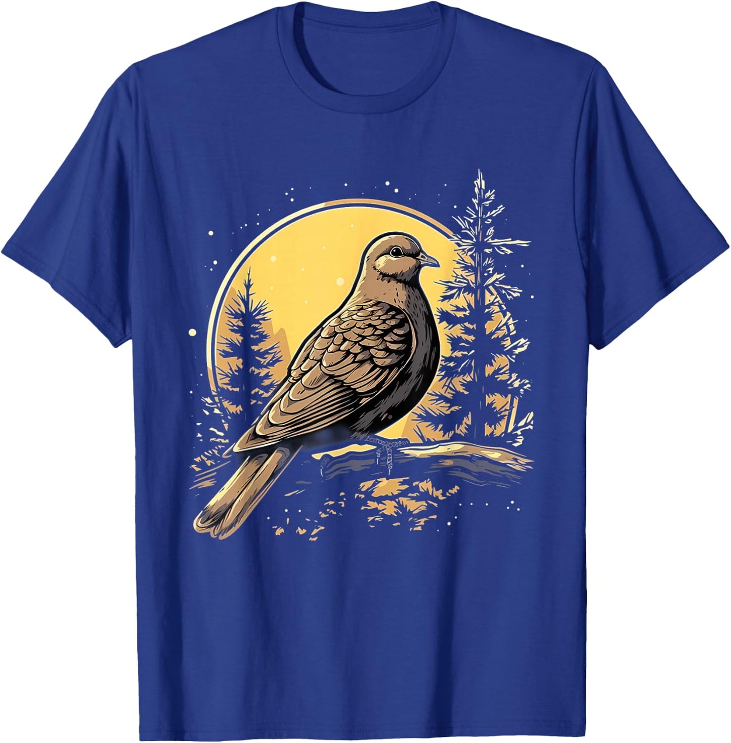 Retro Style Mourning Dove T-Shirt - T-Shirt | Royal