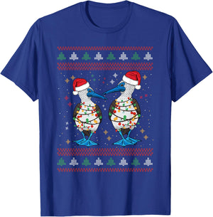 Blue Footed Booby Seabird Ugly Christmas T-Shirt - T-Shirt | Royal