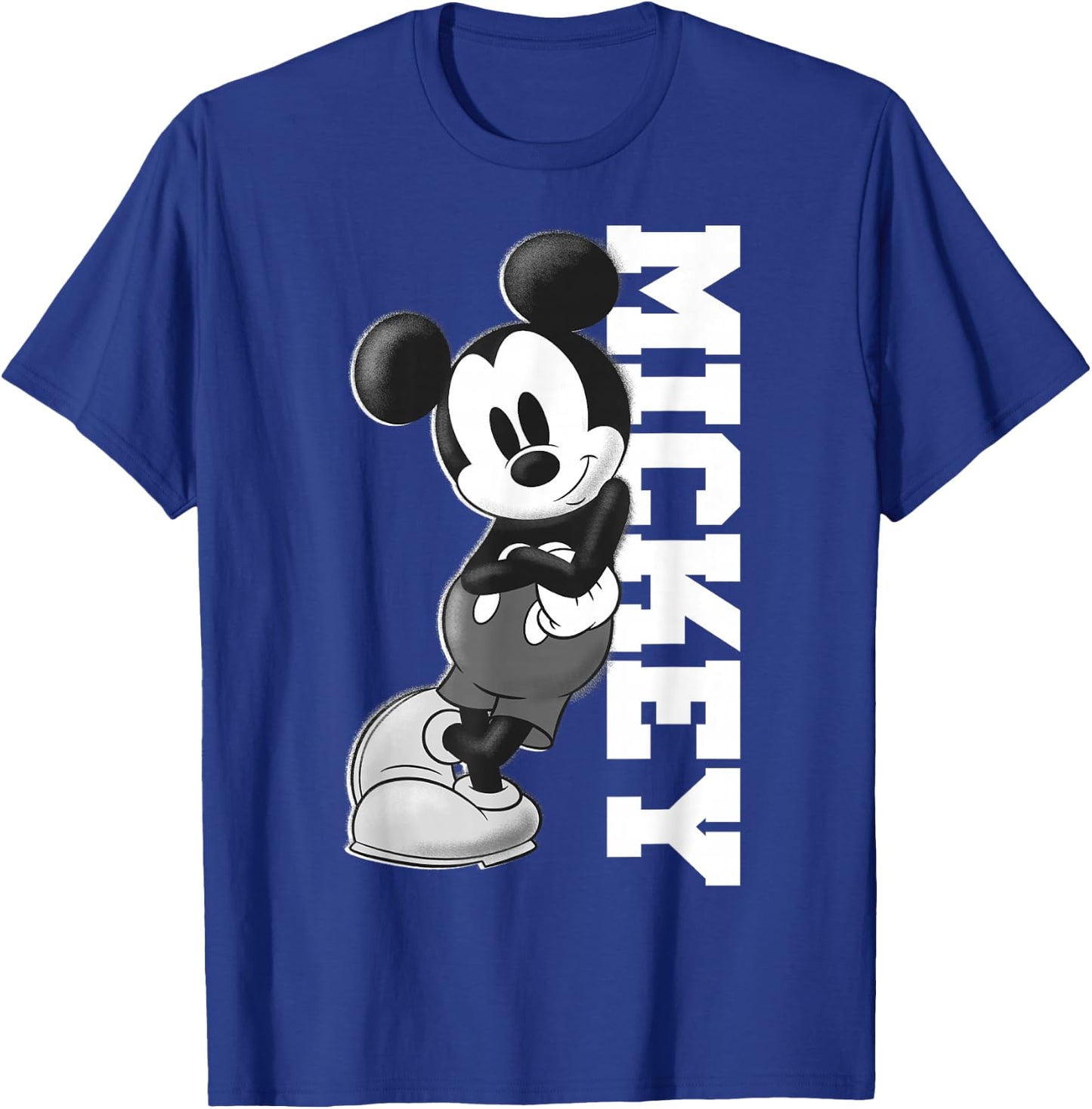 Disney Mickey Mouse Leaning on Name White T-Shirt - T-Shirt | Royal