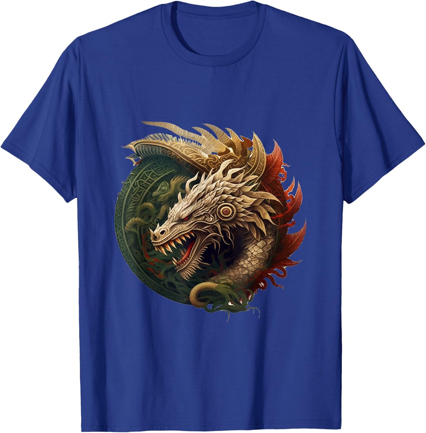 Aztec Quetzalcoatl Mexican Mythology Ouroboros Aztec God T-Shirt - T-Shirt | Royal
