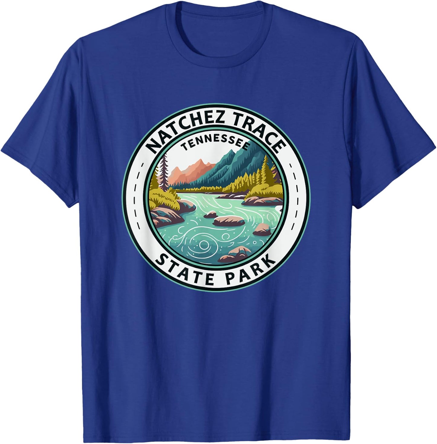 Natchez Trace State Park Tennessee Badge Vintage T-Shirt - T-Shirt | Royal