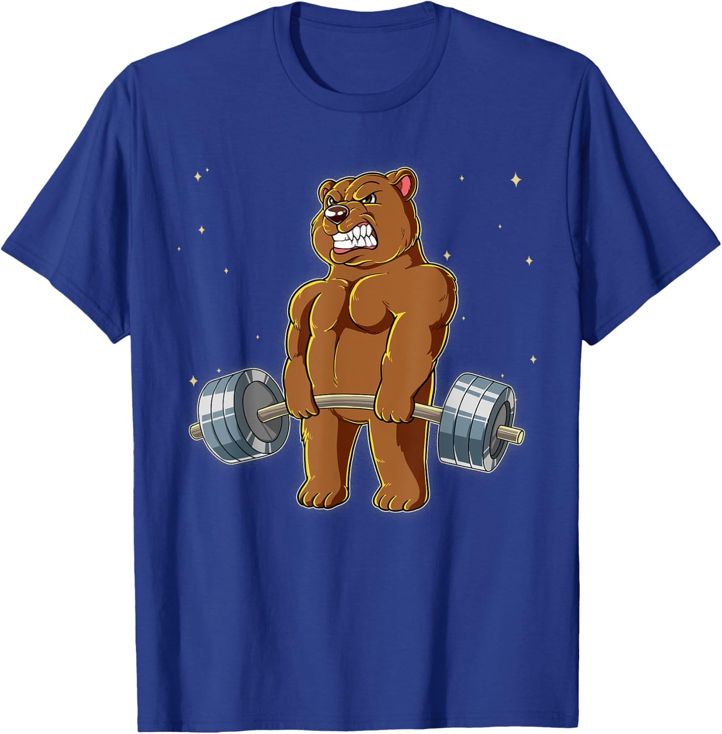 Bear Gym Weight Training Deadlift T-Shirt - T-Shirt | Royal