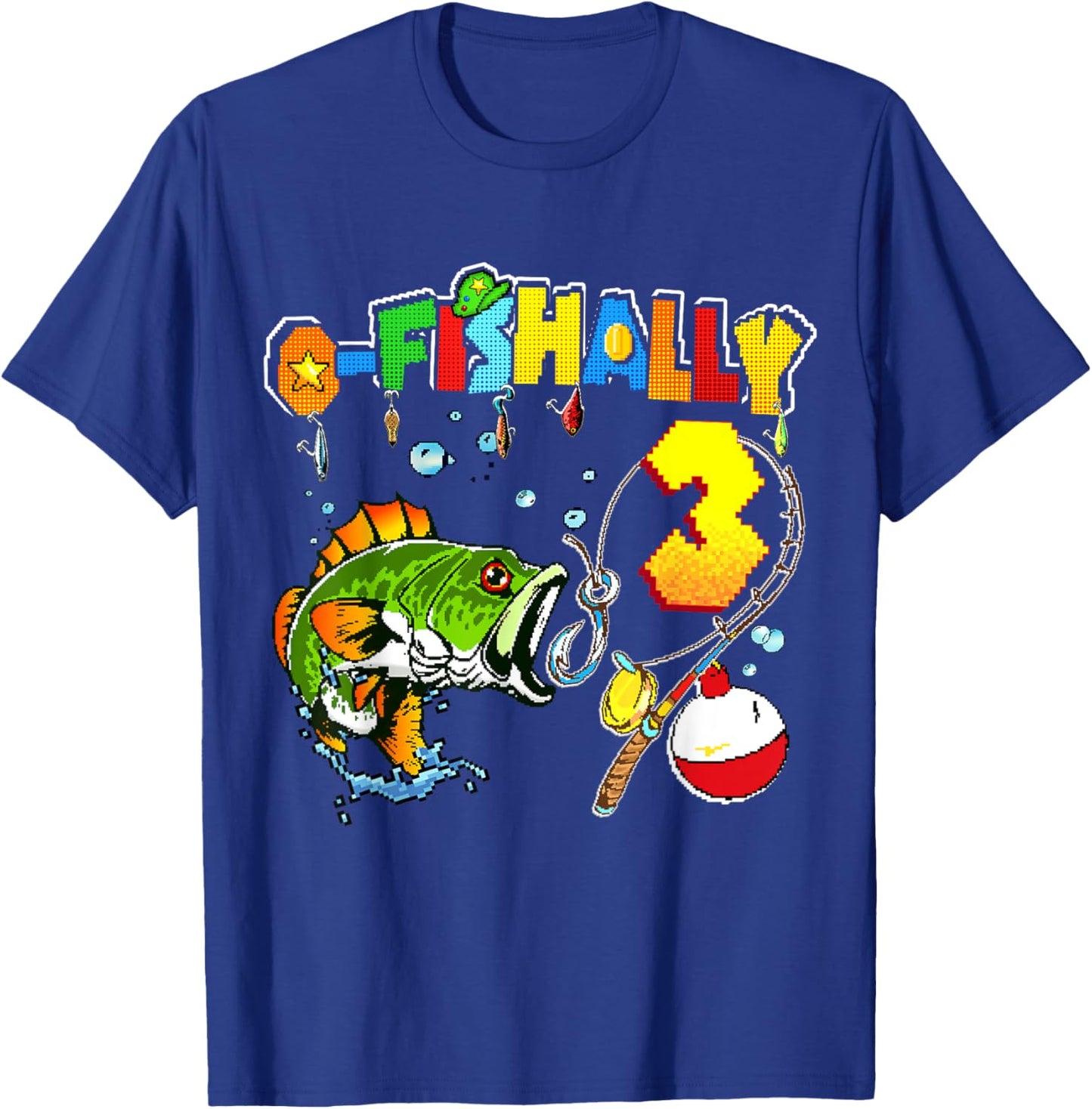 O’fishally 3 Kids 3rd Birthday Theme For Boys And Girls T-Shirt - T-Shirt | Royal