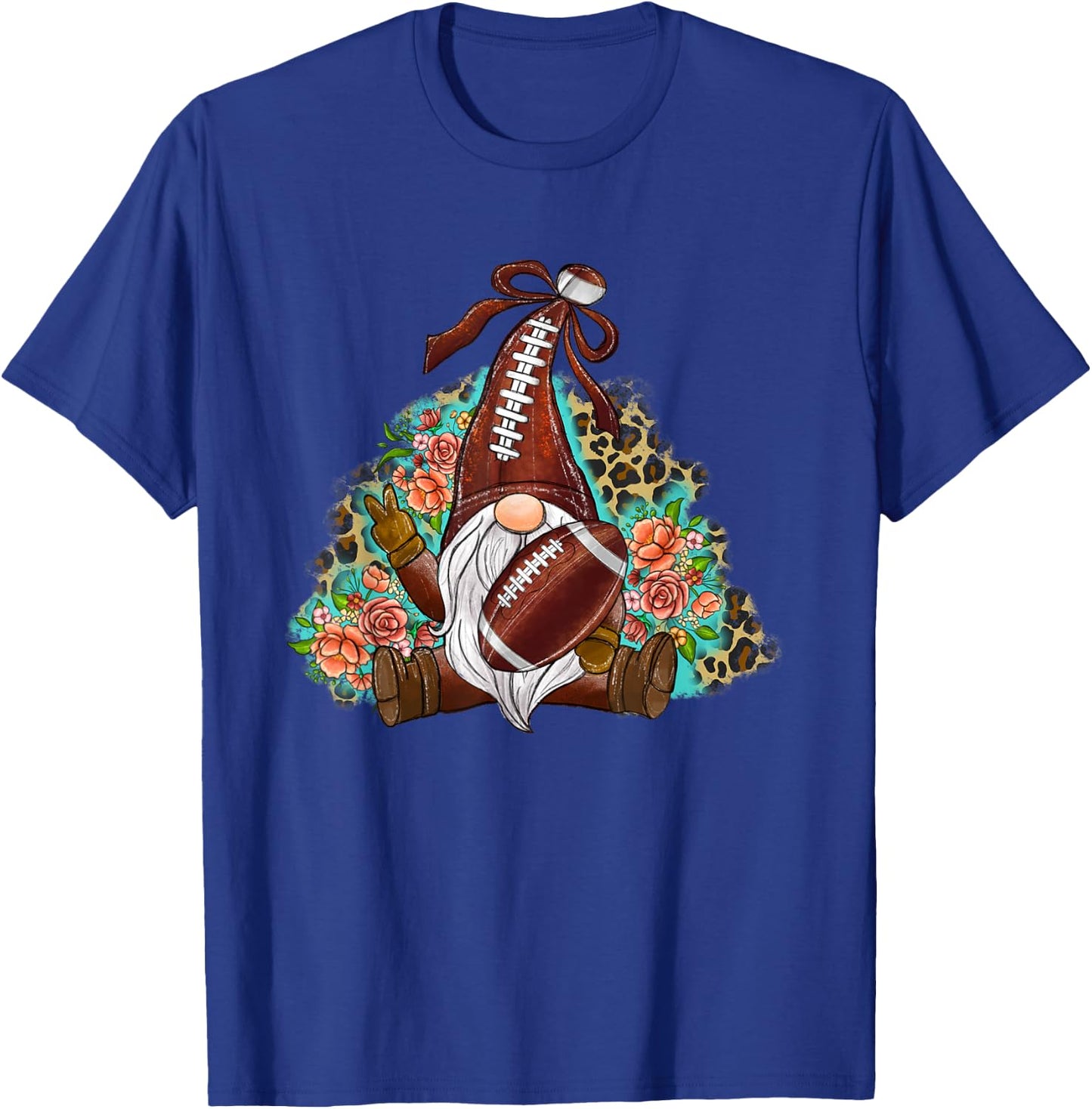 sunday Game Football gnome player sports football watching T-Shirt - T-Shirt | Royal