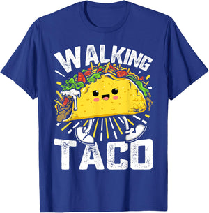 Walking Taco, Funny Tacos Lovers Costume Tacos T-Shirt - T-Shirt | Royal