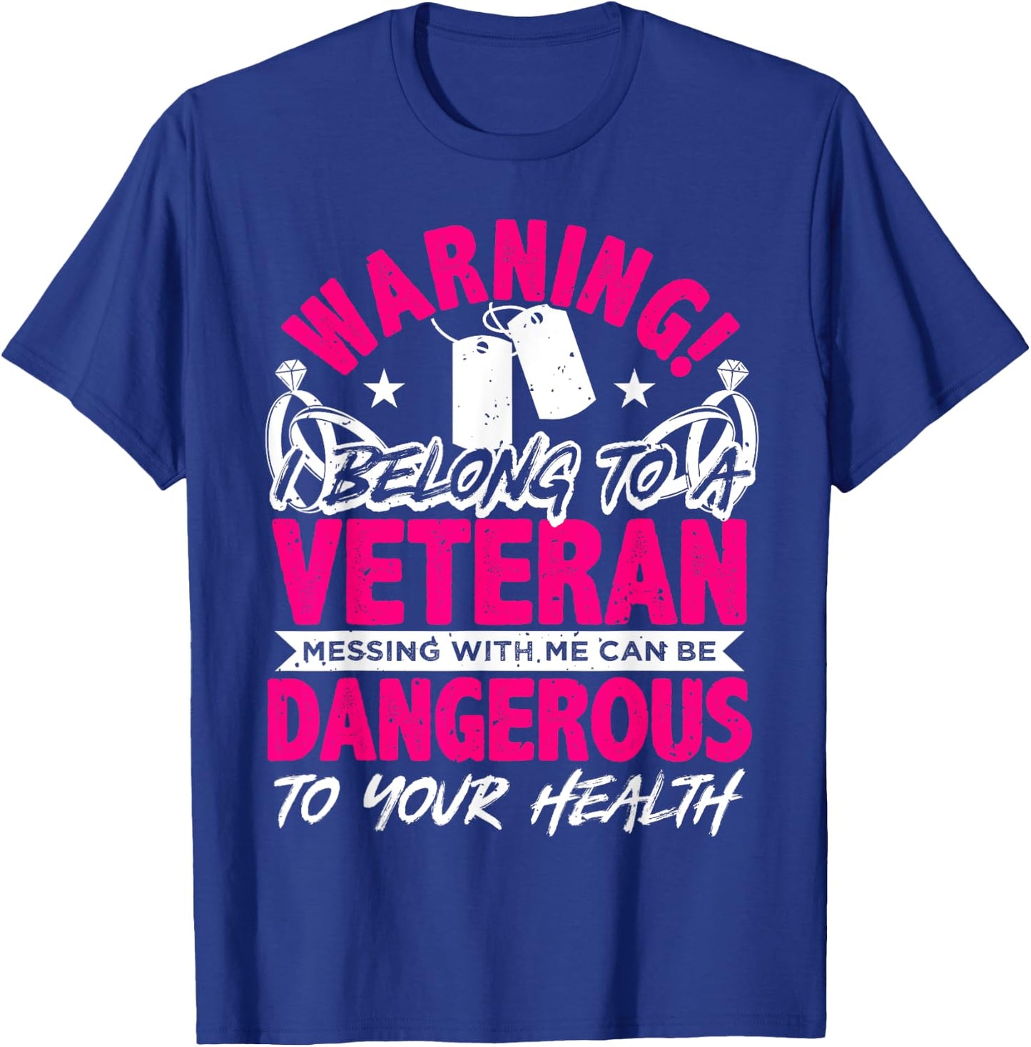 Veteran Wife, Husband Soldier & Saying For Military Women T-Shirt - T-Shirt | Royal