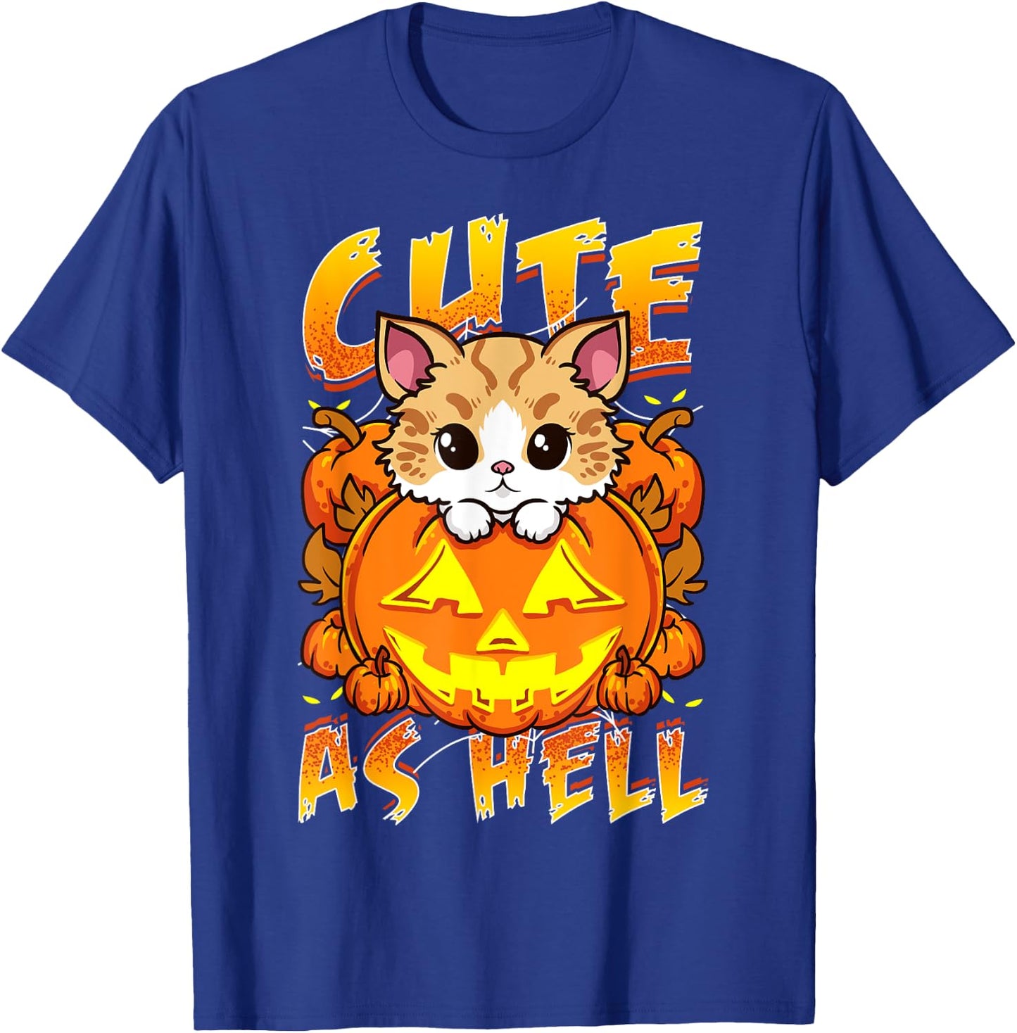 Cute as Hell Cat Lovers Halloween T-Shirt - T-Shirt | Royal