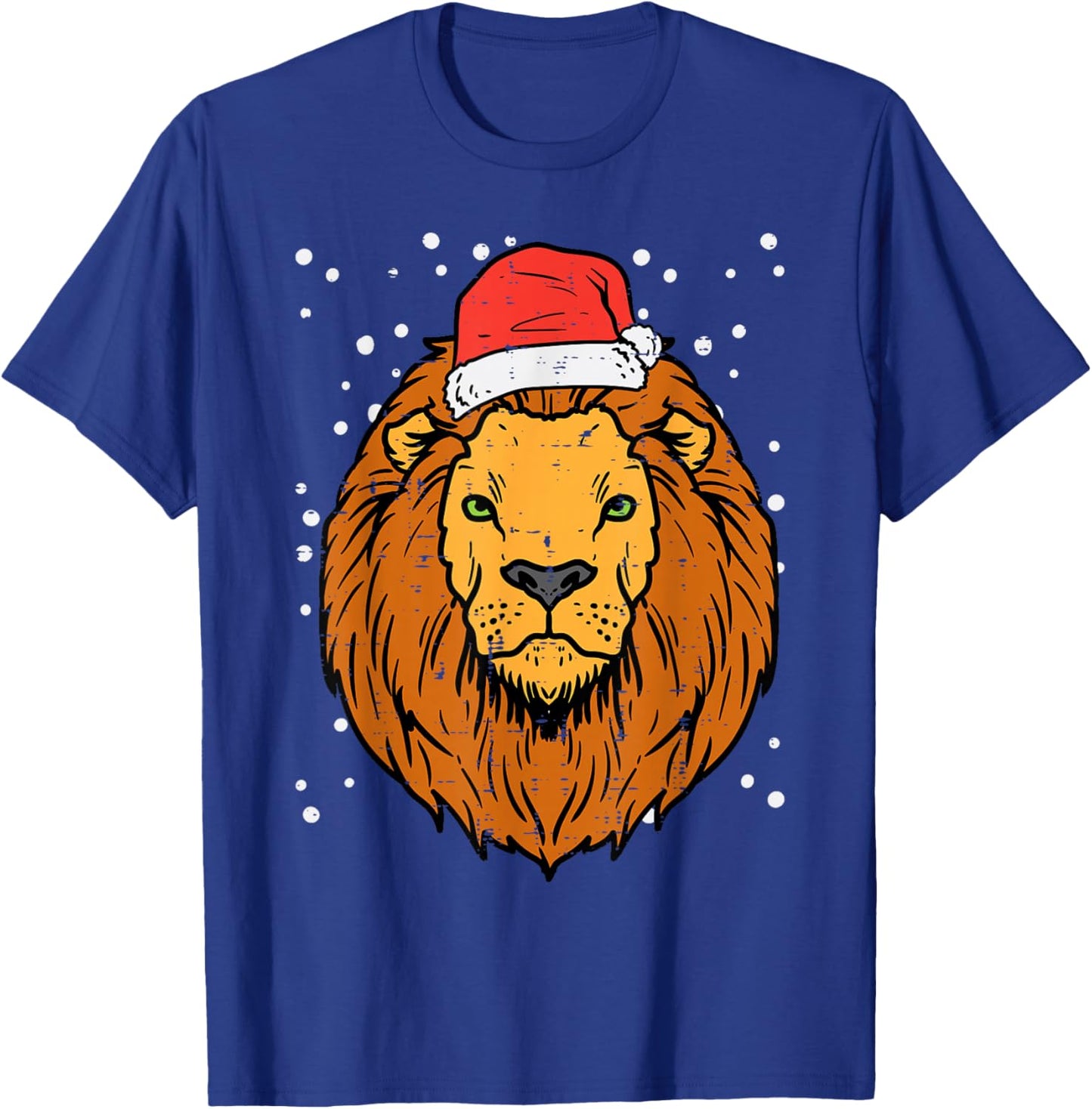 Christmas Lion Santa Animal Xmas Men Women Boys Girls Kids T-Shirt - T-Shirt | Royal