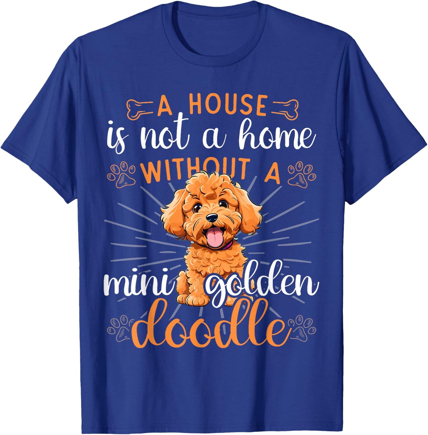 Mini Goldendoodle Dad Collar Sayings Mini Golden Doodle T-Shirt - T-Shirt | Royal