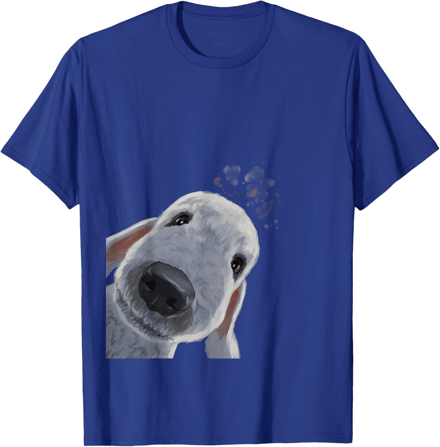 Funny Curious Dog Bedlington Terrier T-Shirt - T-Shirt | Royal
