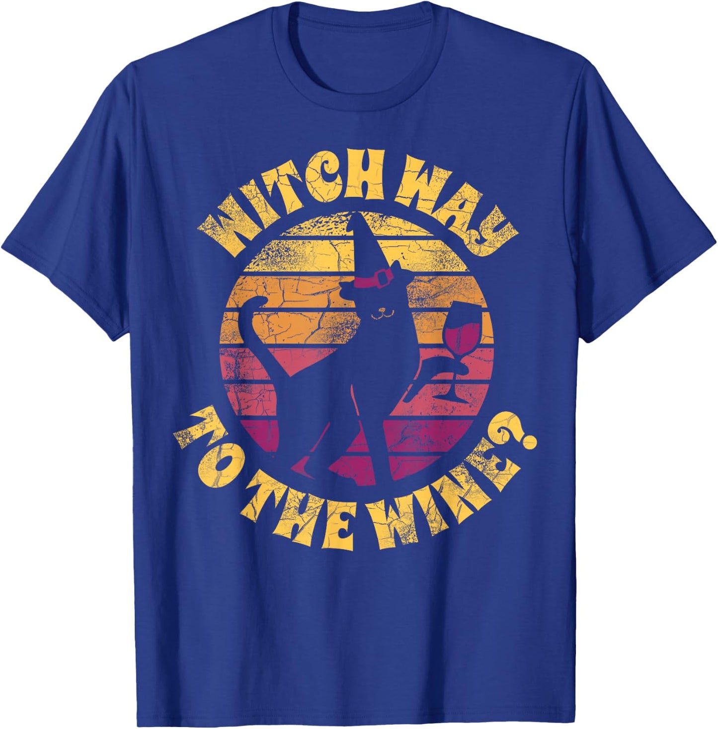 Funny Witch Way To The Wine T-Shirt - T-Shirt | Royal
