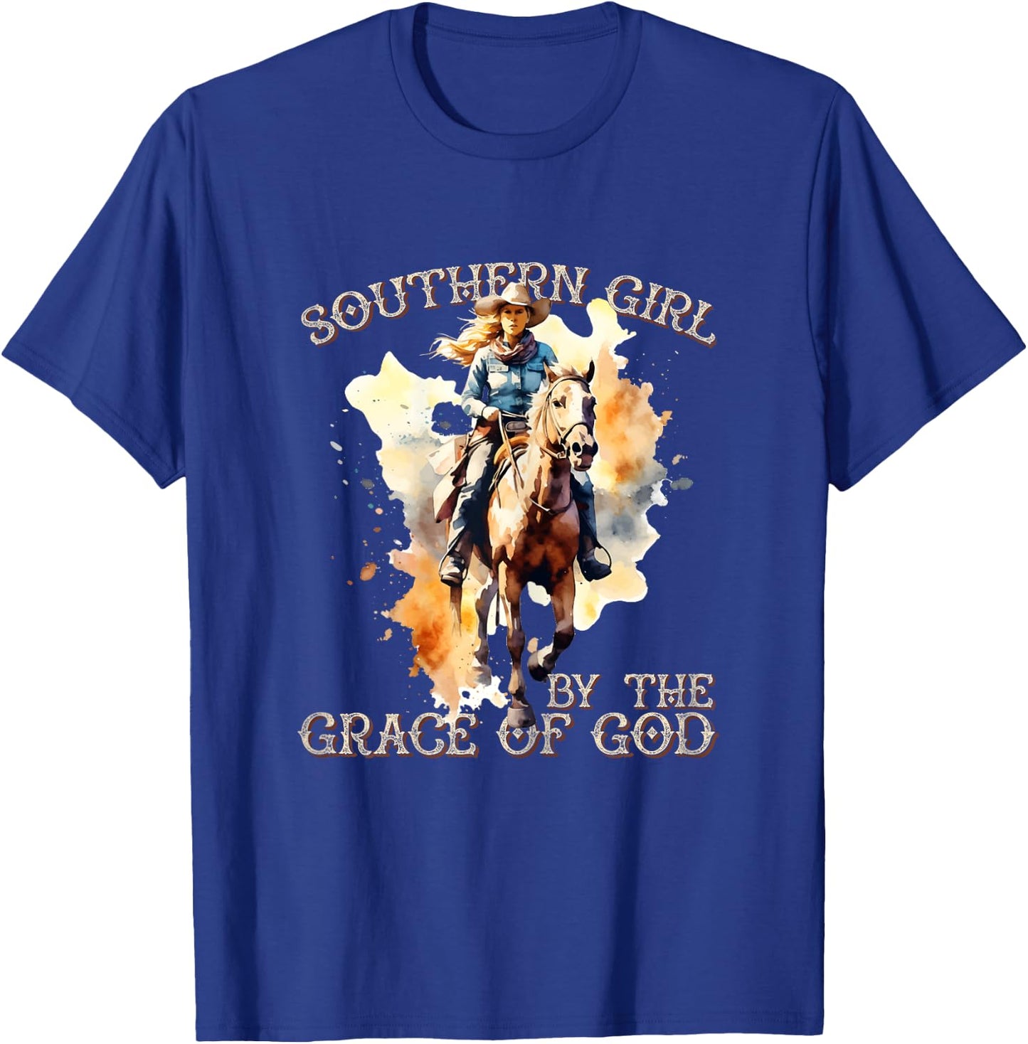 Southern Girl by the Grace God Christian Rural Lifestyle T-Shirt - T-Shirt | Royal