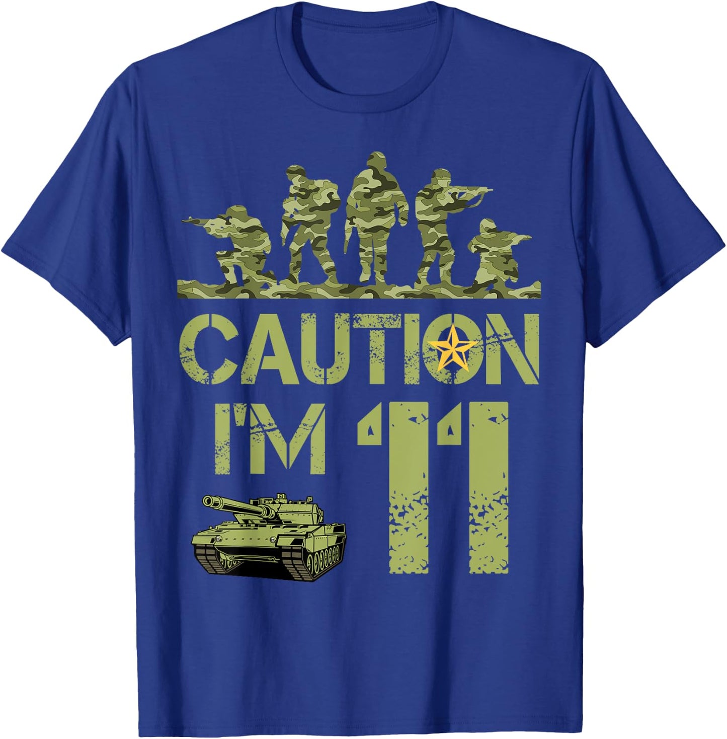 11th Birthday Military I'm 11 Year Old Soldier Camo Birthday T-Shirt - T-Shirt | Royal