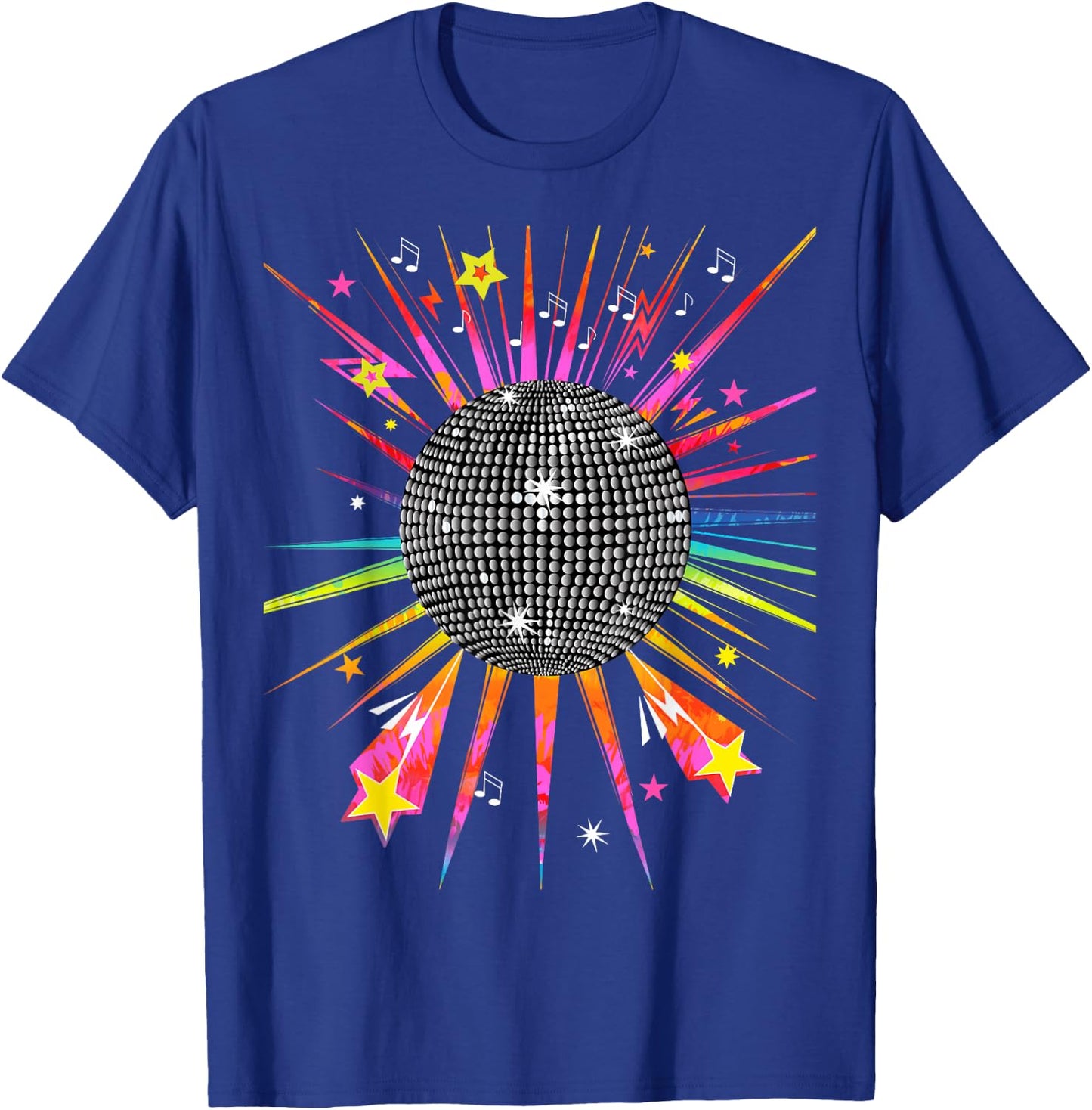 Little Hell's Kitchen Studio Disco Ball 1970's Tie Dye Vintage Retro Dance Party Costume , Black T-Shirt - T-Shirt | Royal