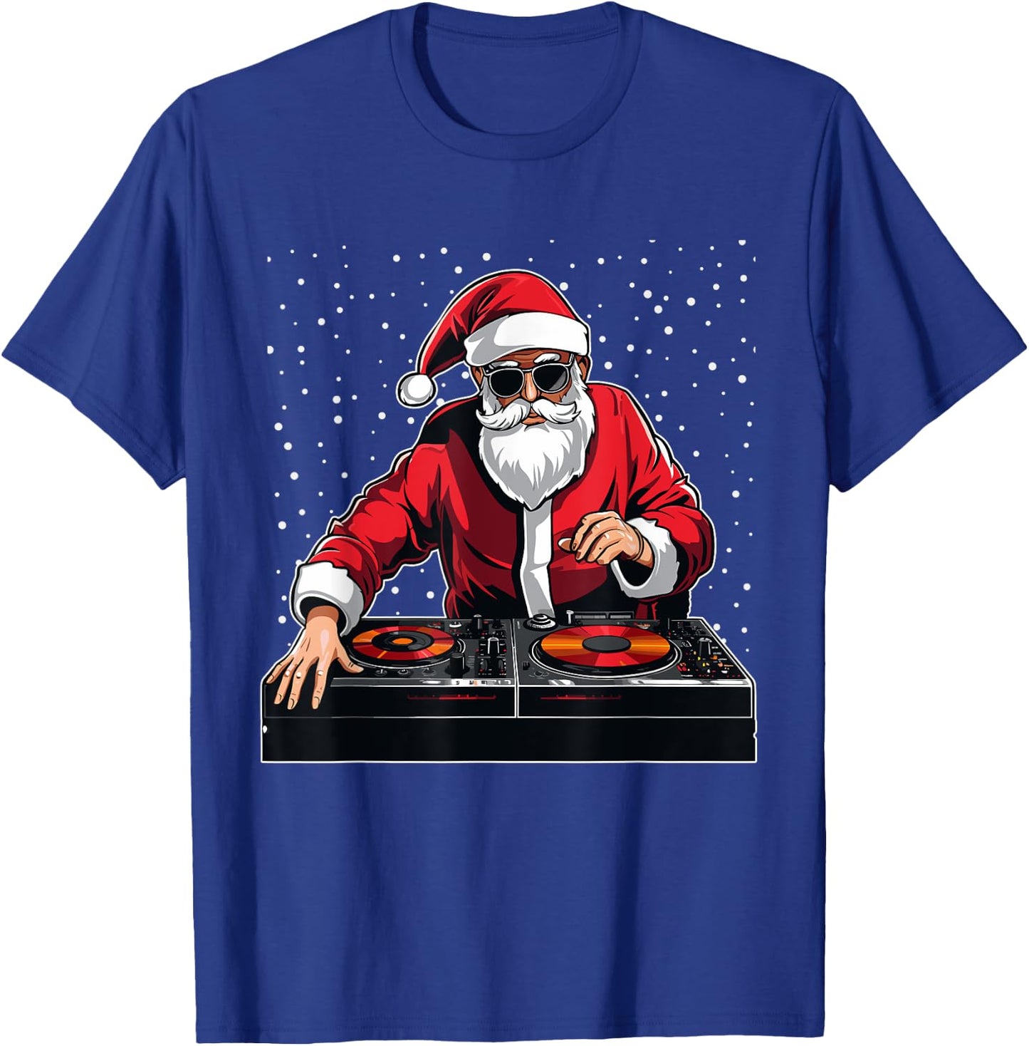 Dj Santa Singing Christmas Pajama Disc Jockey Music Lover T-Shirt - T-Shirt | Royal