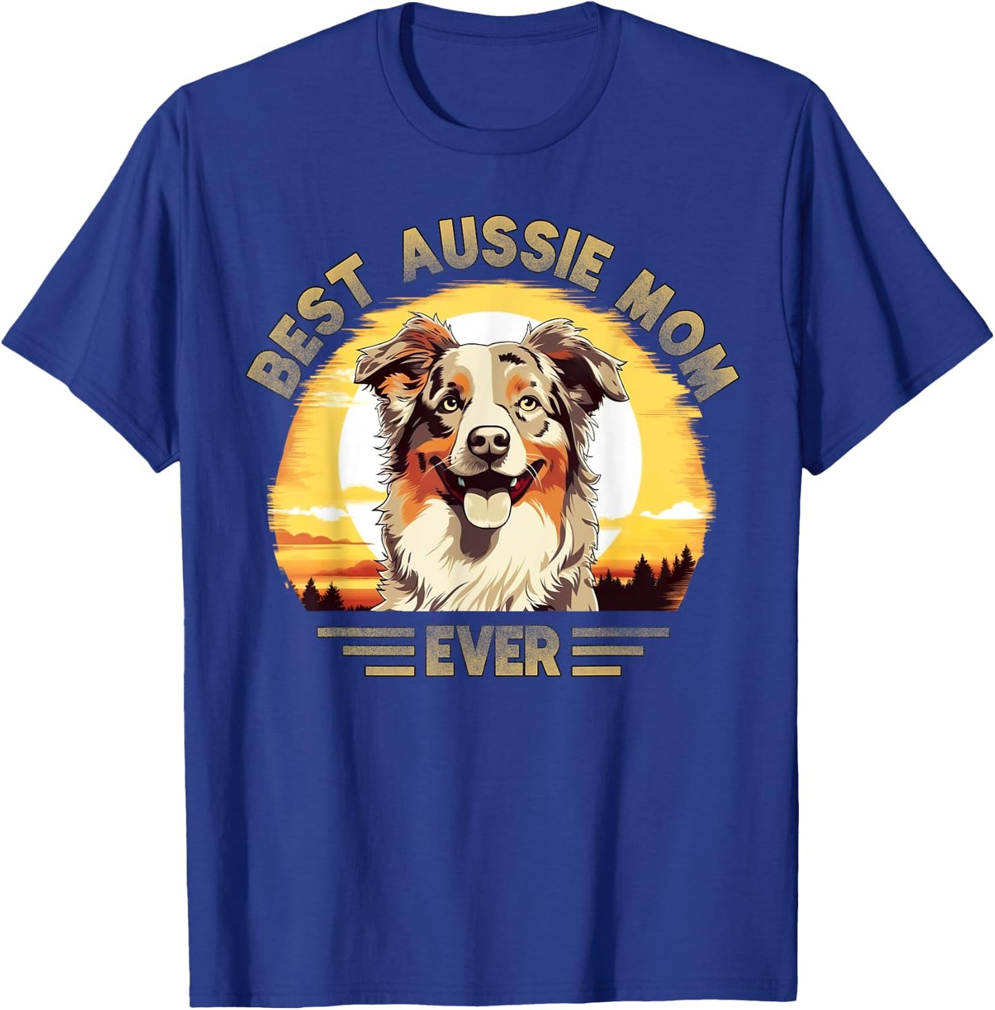 Aussie Mom Australian Shepherd T-Shirt - T-Shirt | Royal