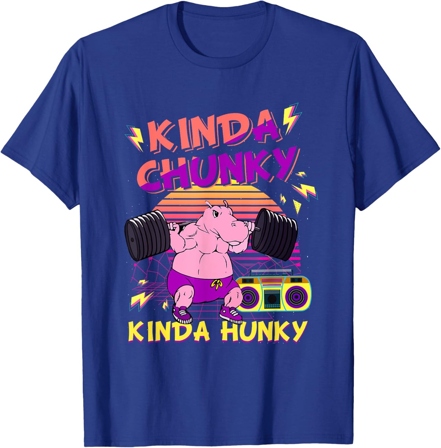 Kinda Chunky & Kinda Hunky Bodybuilding Gym Fitness T-Shirt - T-Shirt | Royal