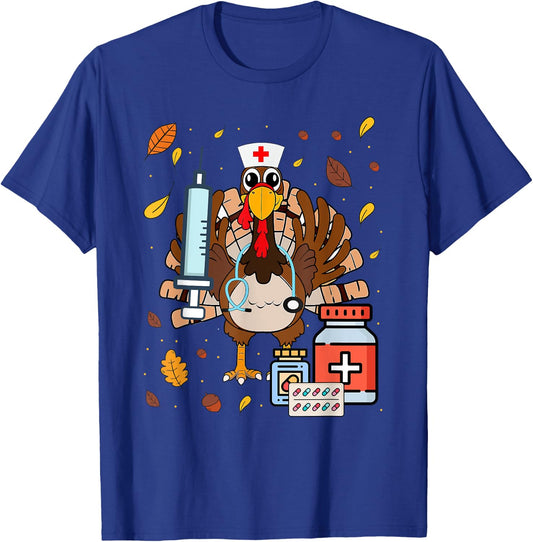 Nurse Thanksgiving Gifts Thanksgiving Nurse Life T-Shirt - T-Shirt | Royal
