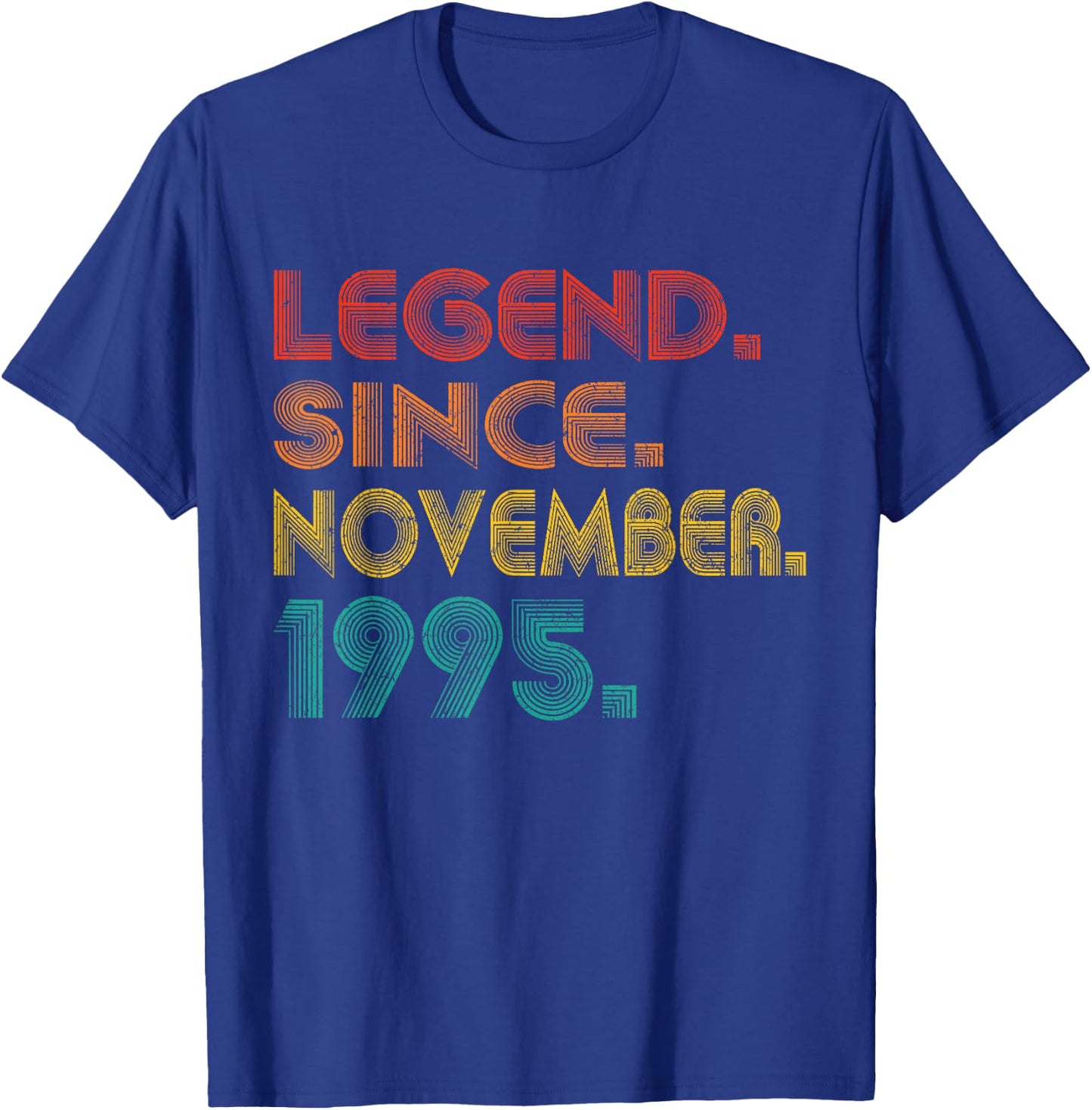 Legend Since November 1995 Birth Of Birthday 1995 Vintage T-Shirt - T-Shirt | Royal