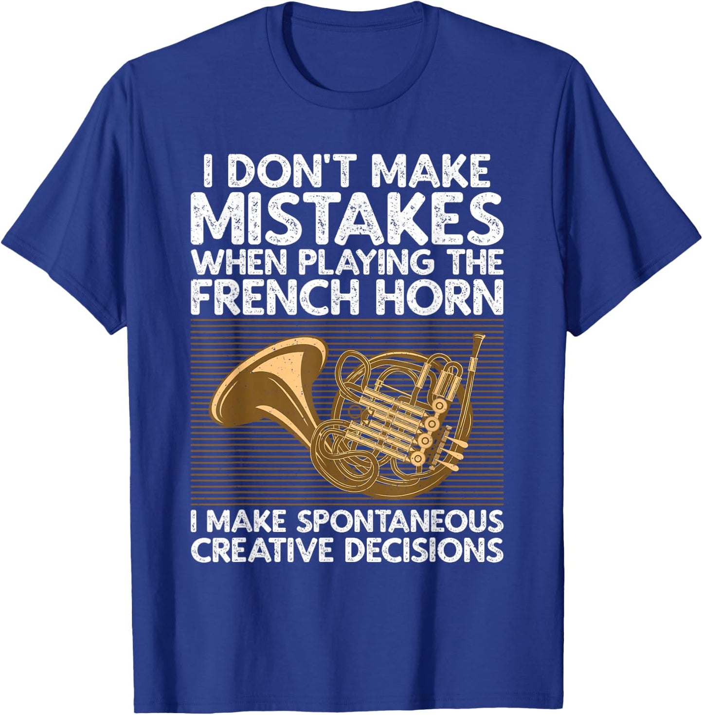 Funny French Horn Art Women Hornist Instrument Lover T-Shirt - T-Shirt | Royal