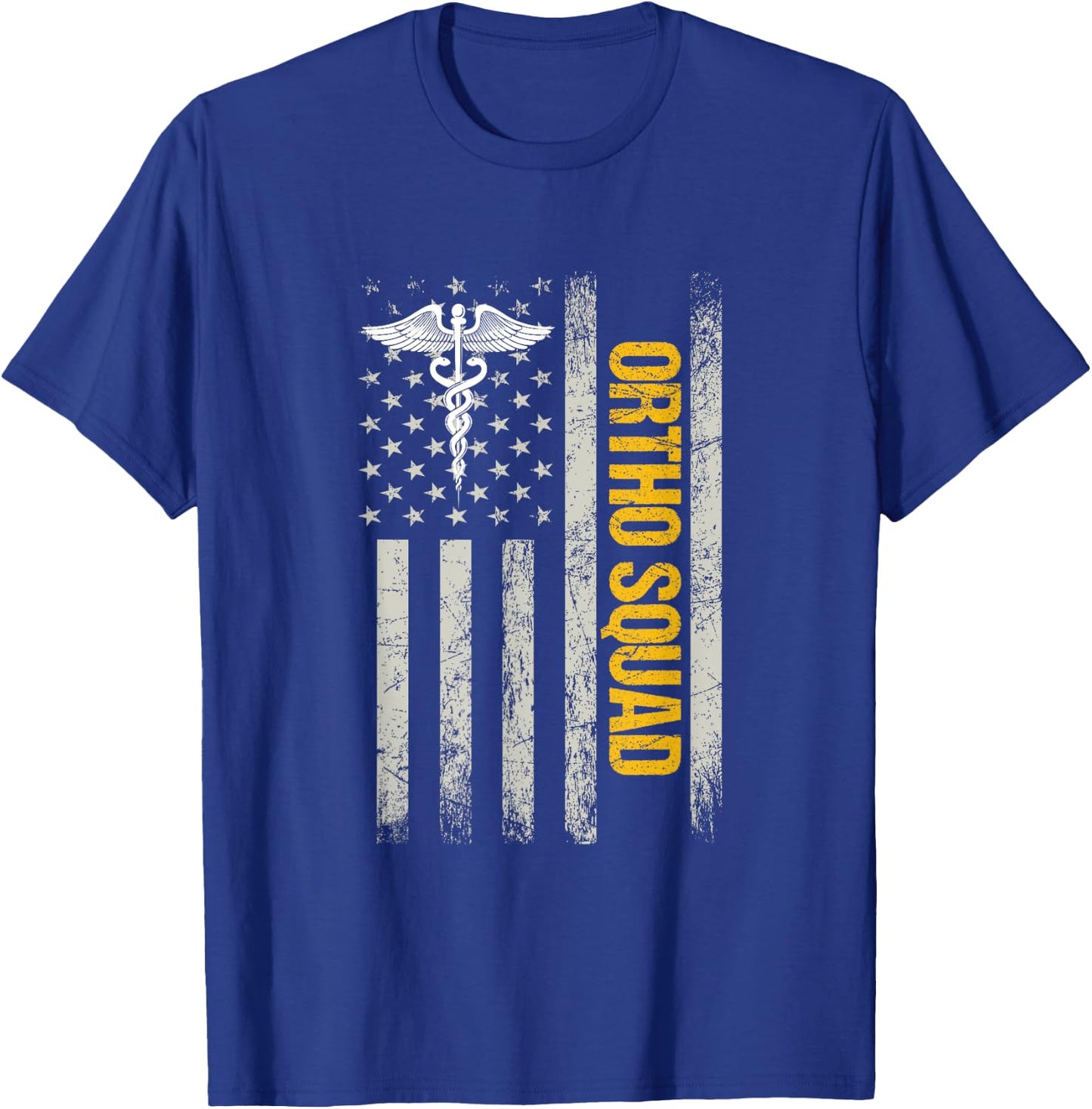 Orthopedic Surgeon Ortho Squad USA Flag Orthopedist Men T-Shirt - T-Shirt | Royal