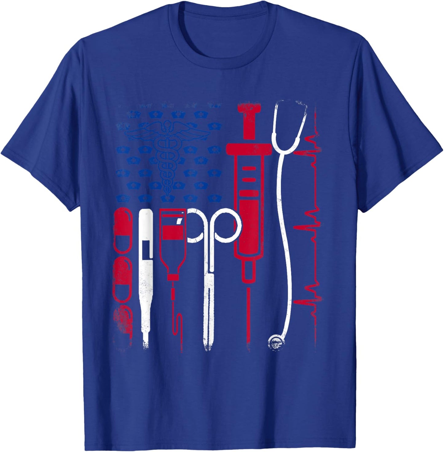 Nurse Tool American Flag Pride 4th Of July Proud Nurse T-Shirt - T-Shirt | Royal