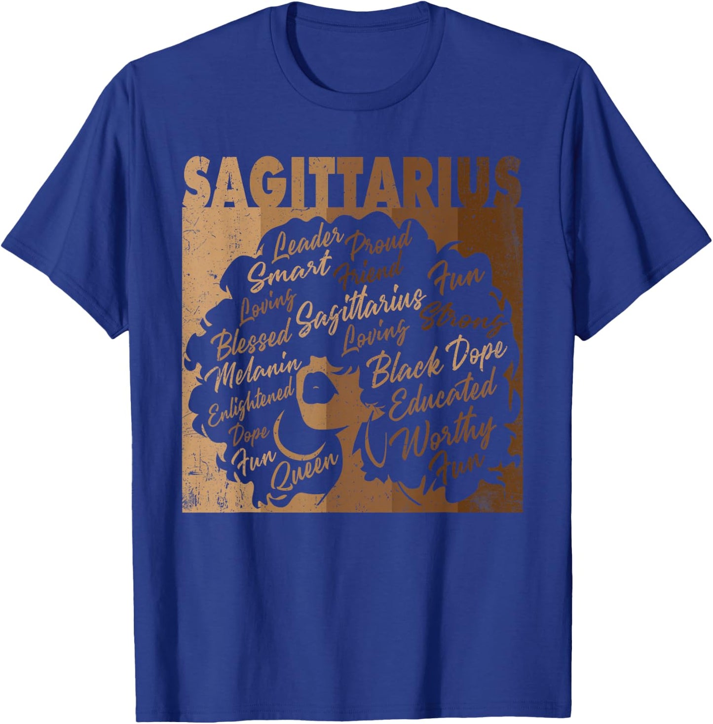 Sagittarius Girl African American Women Melanin Birthday T-Shirt - T-Shirt | Royal