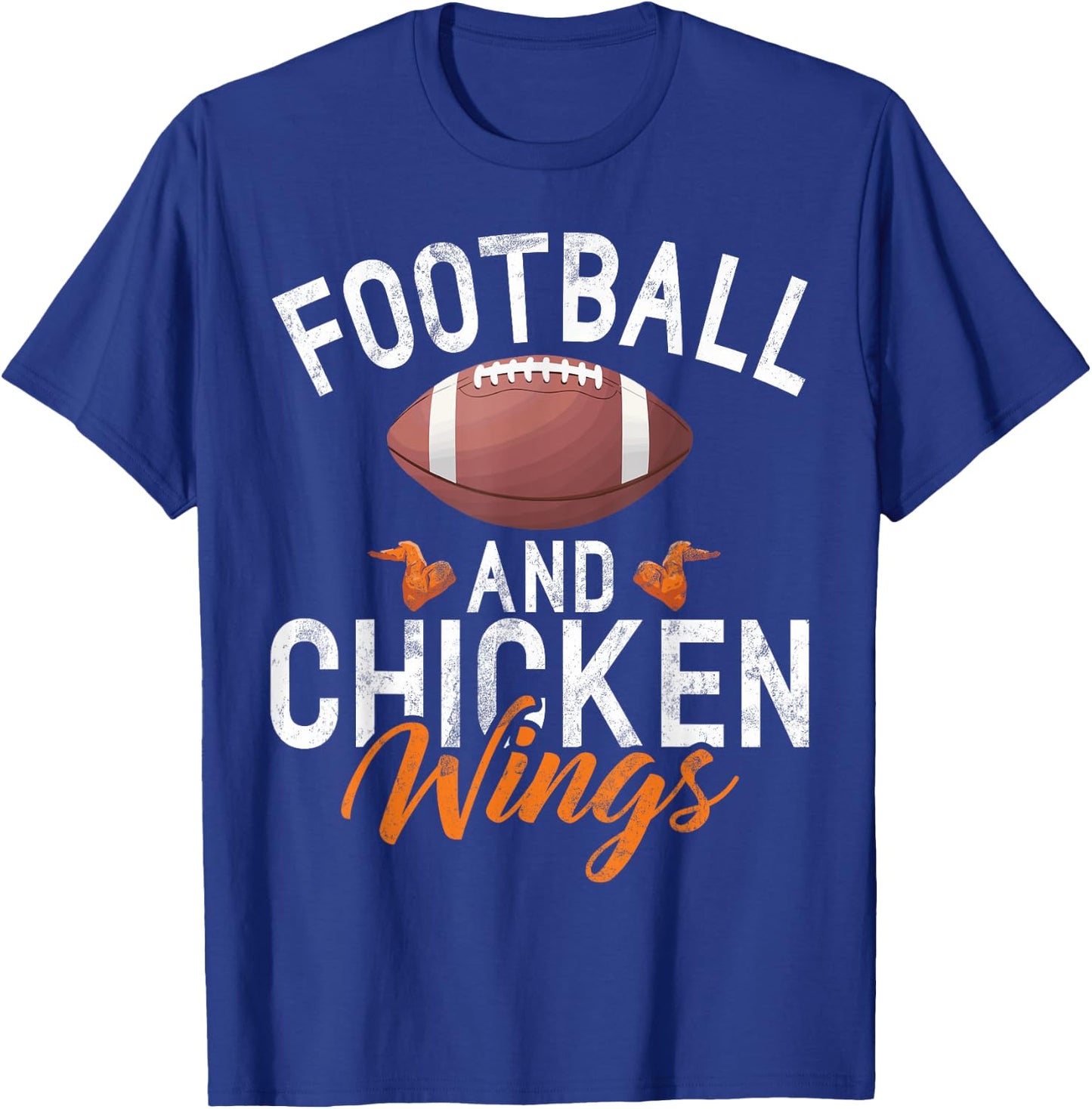 Football and Chicken Wings T-Shirt - T-Shirt | Royal